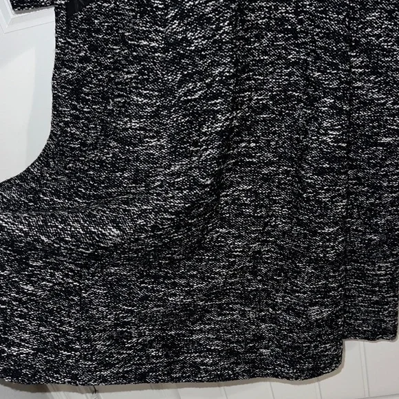 Talbots Twisted Tweed Boucle 3/4 Sleeve Fit and Flare Black&White Dress Size 12P - Picture 6 of 10